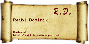 Reibl Dominik névjegykártya